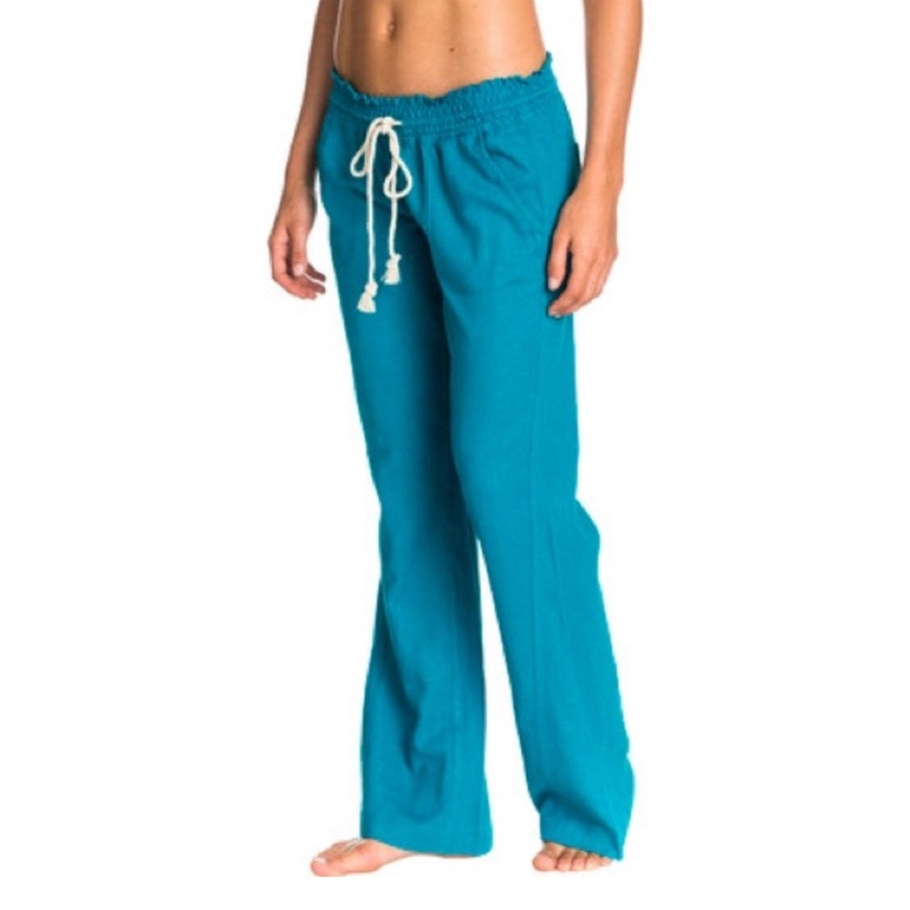 Roxy Teal Drawstring Pants